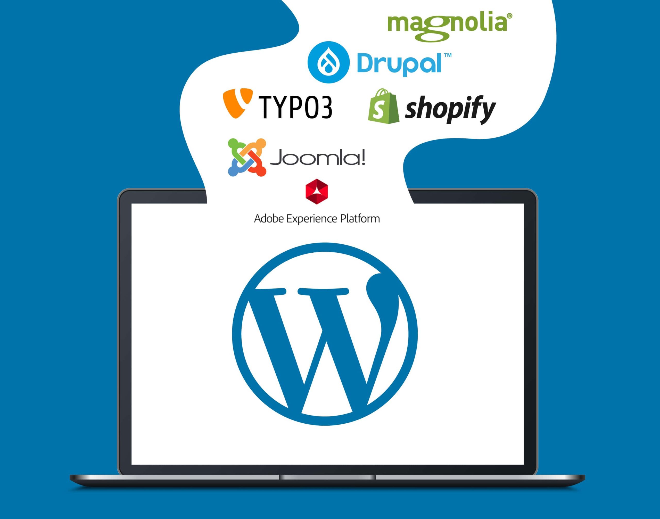 Drupal. Joomla, Typo3, shopify zu WordPress migrieren